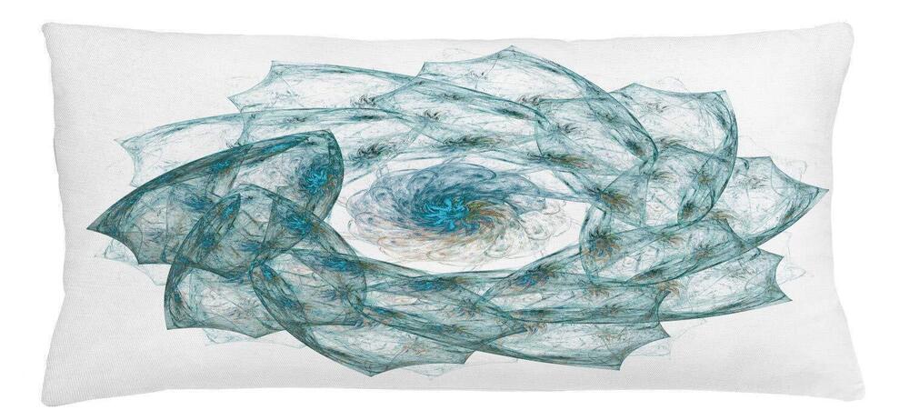 4674 Spires Throw Pillow Cushion Cover, A Flower Shaped Spiral Digital